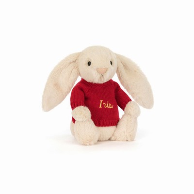 Jellycat Bashful Luxe Konijn Willow with Red Jumper | GN8136740